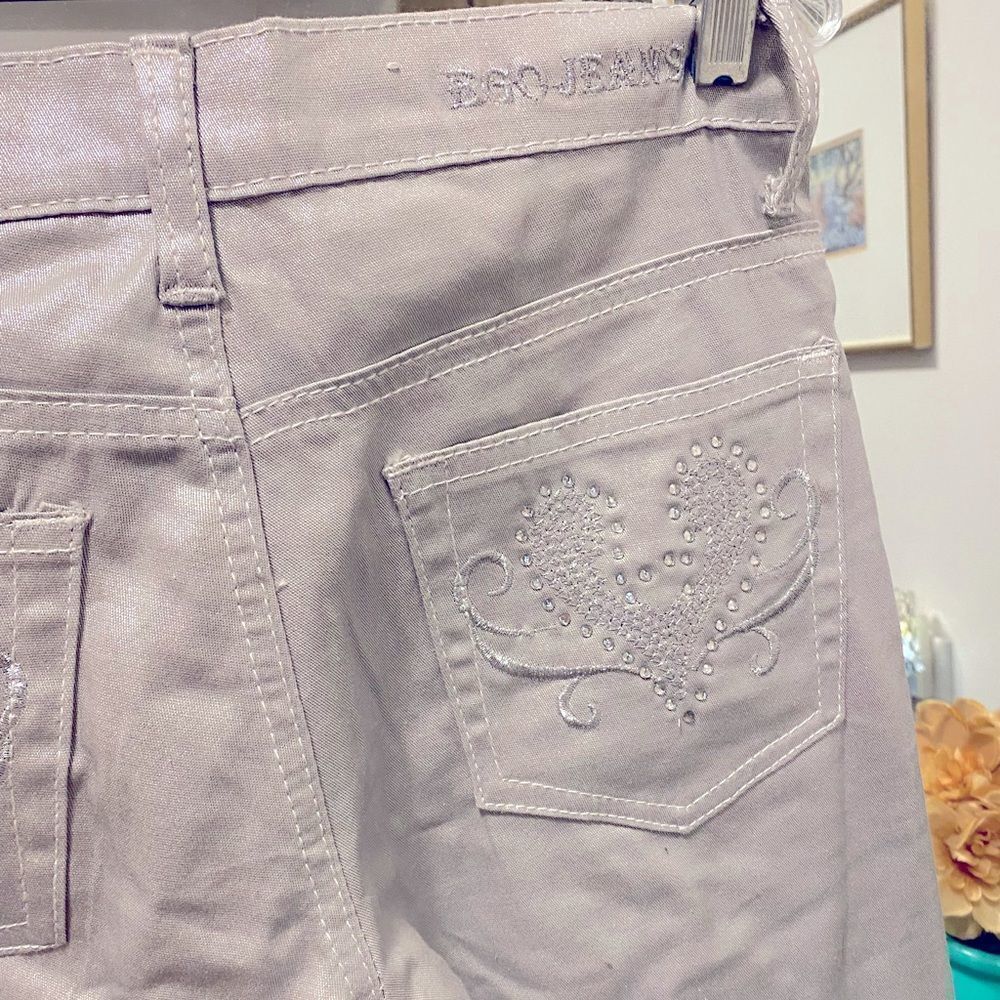 🌷 Ego Jeans 🌷 Silver Shiny Sparkle Look Pants